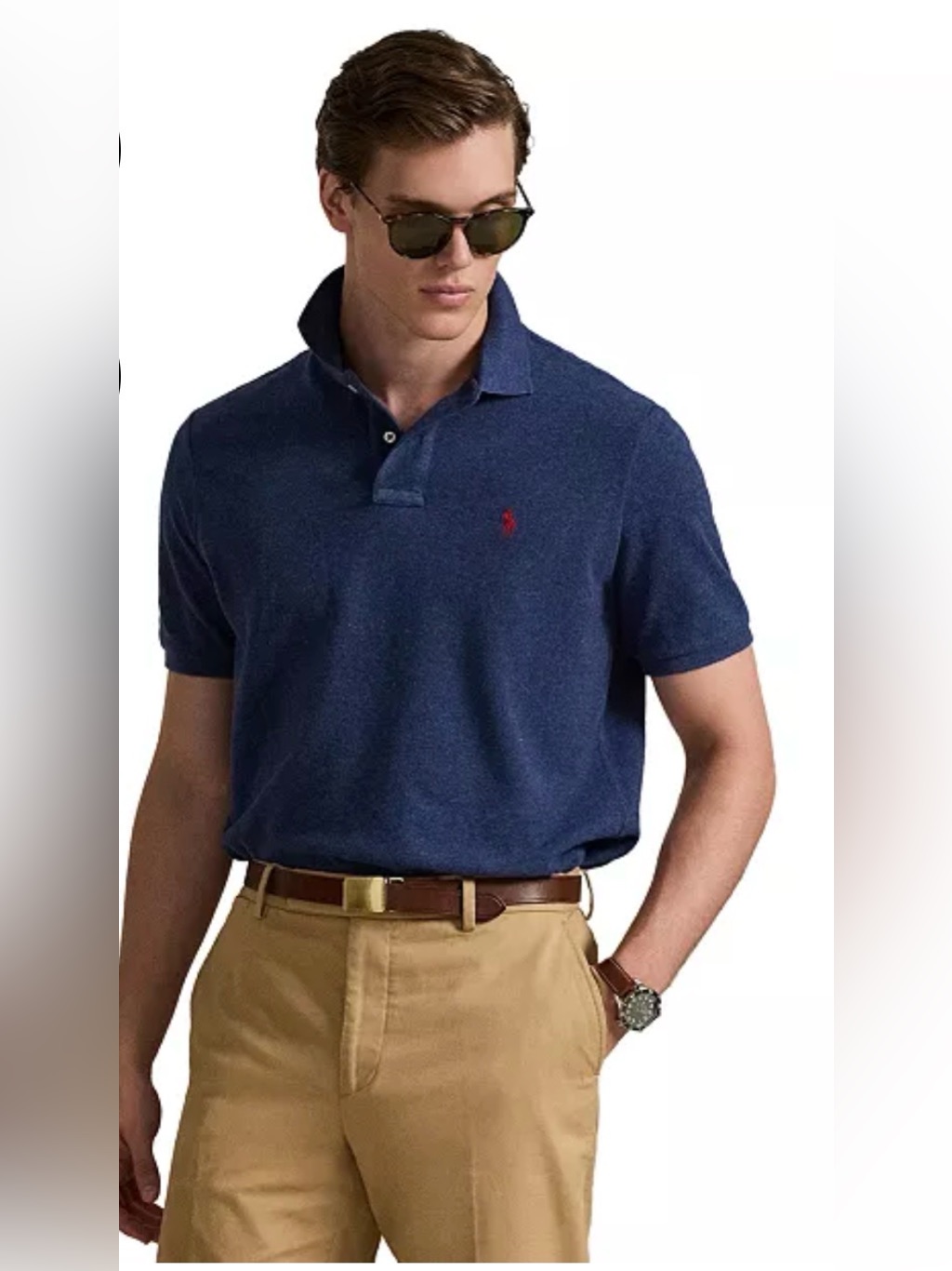 Ralph Lauren Navy Polo With Red Pony